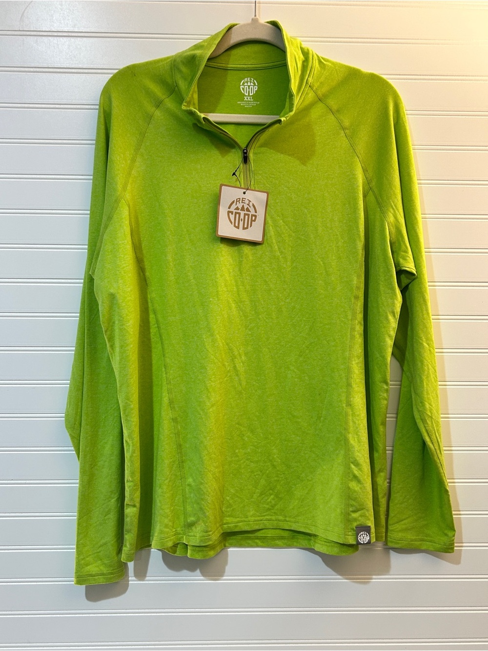 REI Women’s XXL Lime Green Lightweight Quarter-Zip Hoodie Sweatshirt
